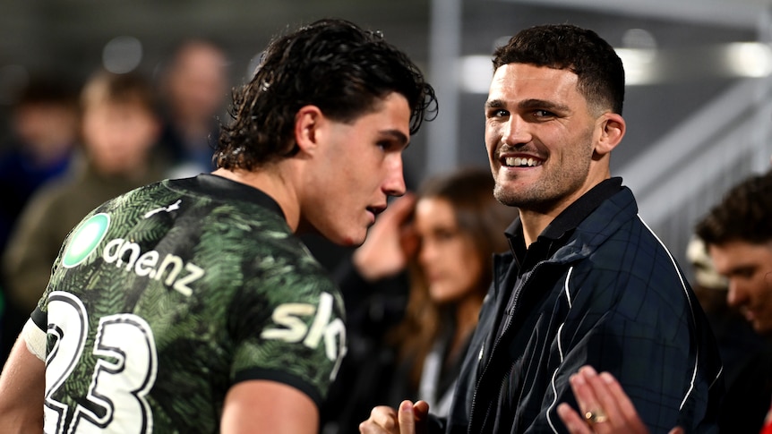 Nathan Cleary beams as brother takes Warriors top, Eels upset Sharks