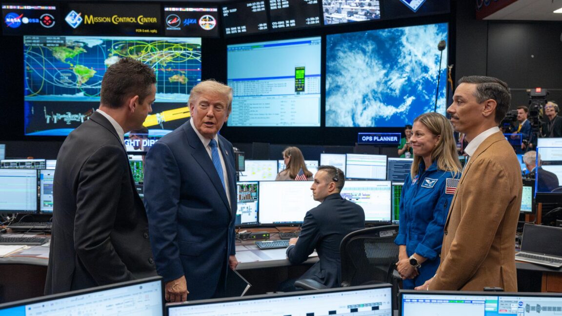 Why it matters that President Trump just dialed in to a NASA news conference