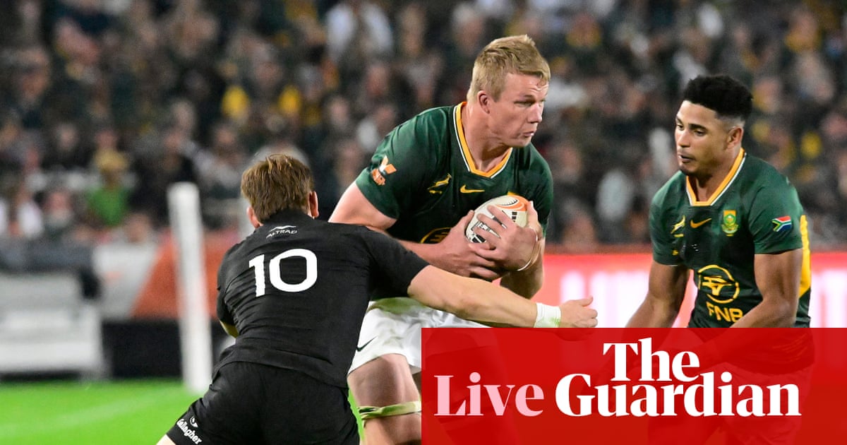 South Africa v New Zealand: rugby union second Test – live