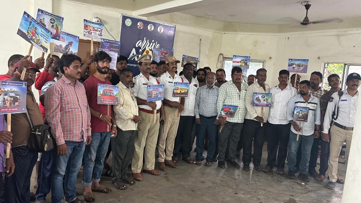 Road safety awareness drive conducted at Gudimalkapur Market in Hyderabad