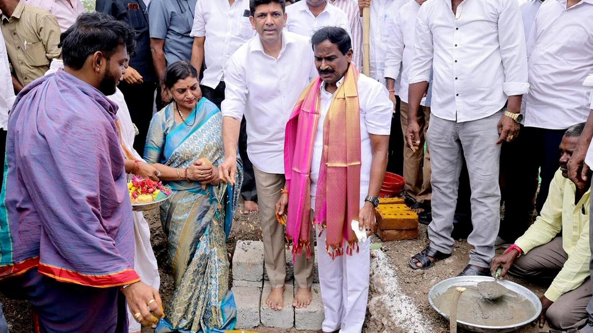 Union Minister lays stone for construction of new PHC building at A.P.’s Pedanandipadu