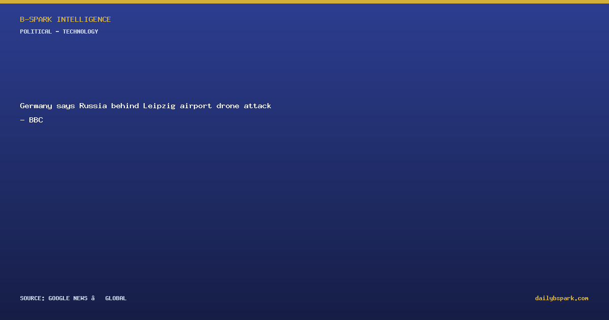 Germany says Russia behind Leipzig airport drone attack – BBC