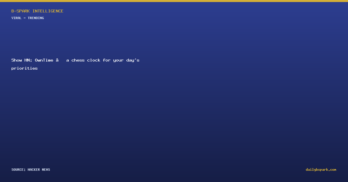 Show HN: OwnTime – a chess clock for your day's priorities