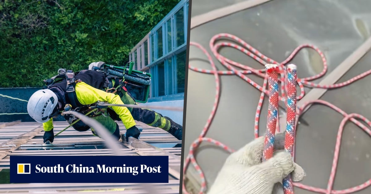 Elderly China resident sparks fury after cutting worker’s safety rope to hang laundry – South China Morning Post
