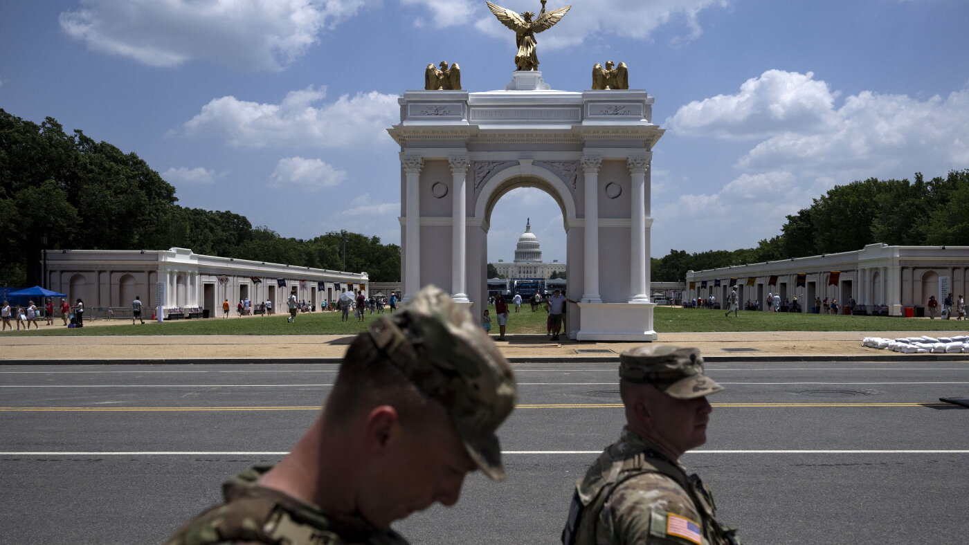 Trump's D.C. arch is now a military complex. Here's how that complicates things – NPR