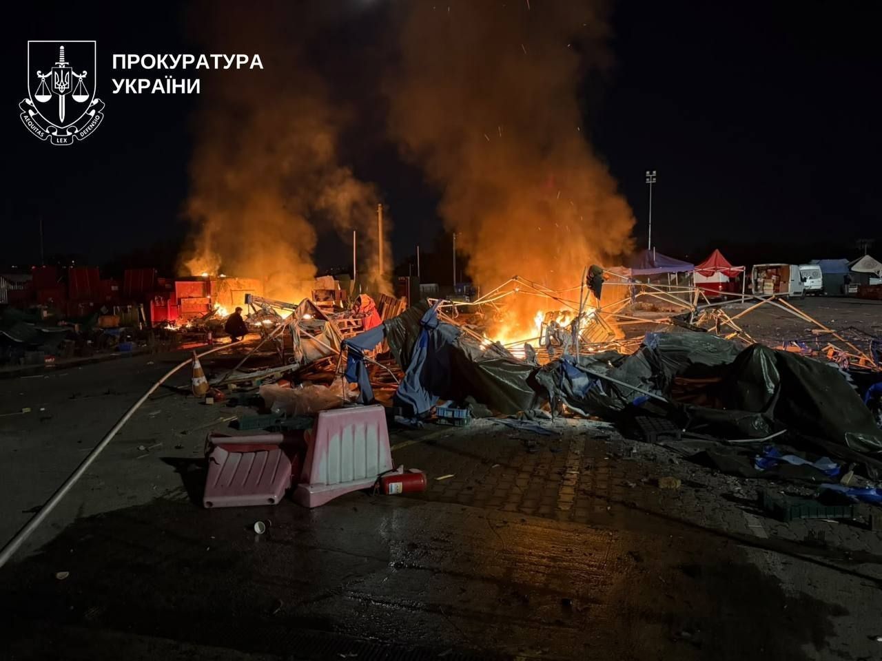 At least 2 killed, 8 injured in Kyiv as Russia drones, missile strike market, gas station in hours-long attacks – The Kyiv Independent
