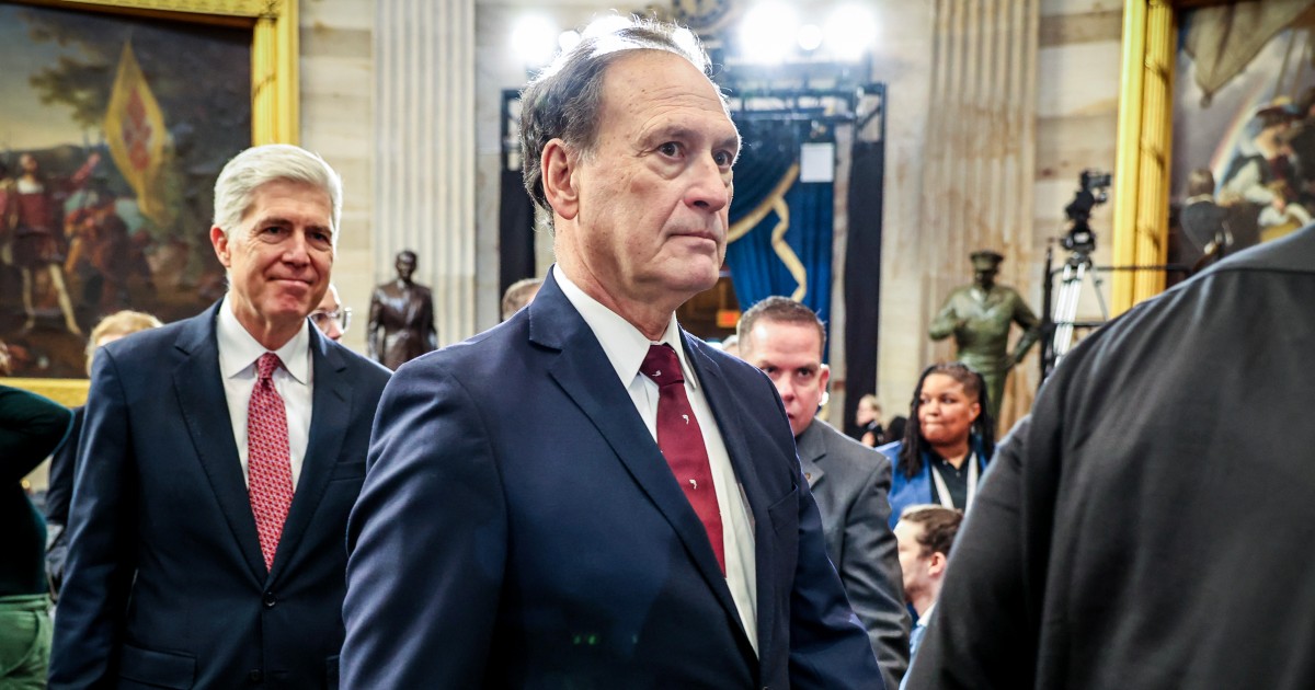 In reversal, Justice Samuel Alito steps aside from major climate case – NBC News