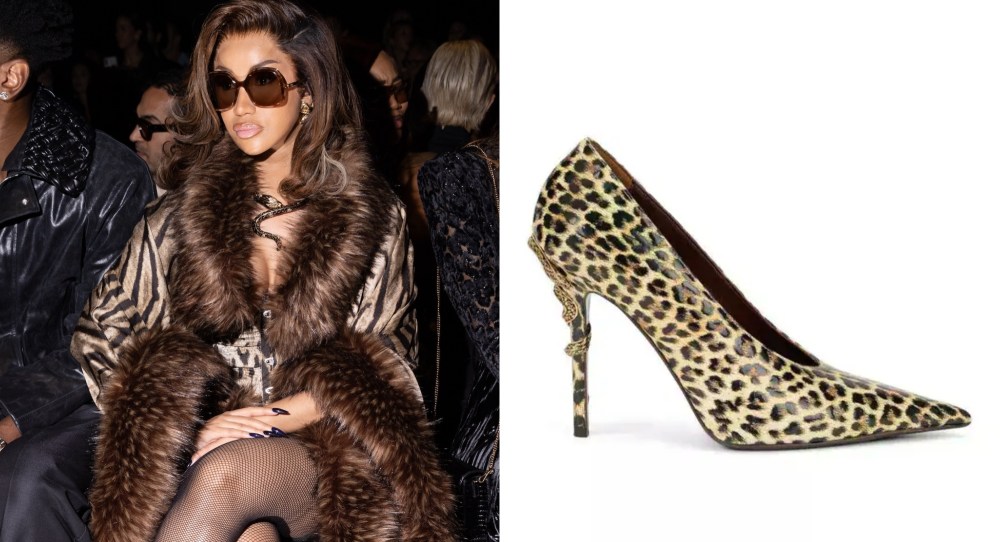 Cardi B Slides Into Wildlife-inspired Pumps to Sit Front-row at Roberto Cavalli’s Spring 2027 Milan Show – WWD