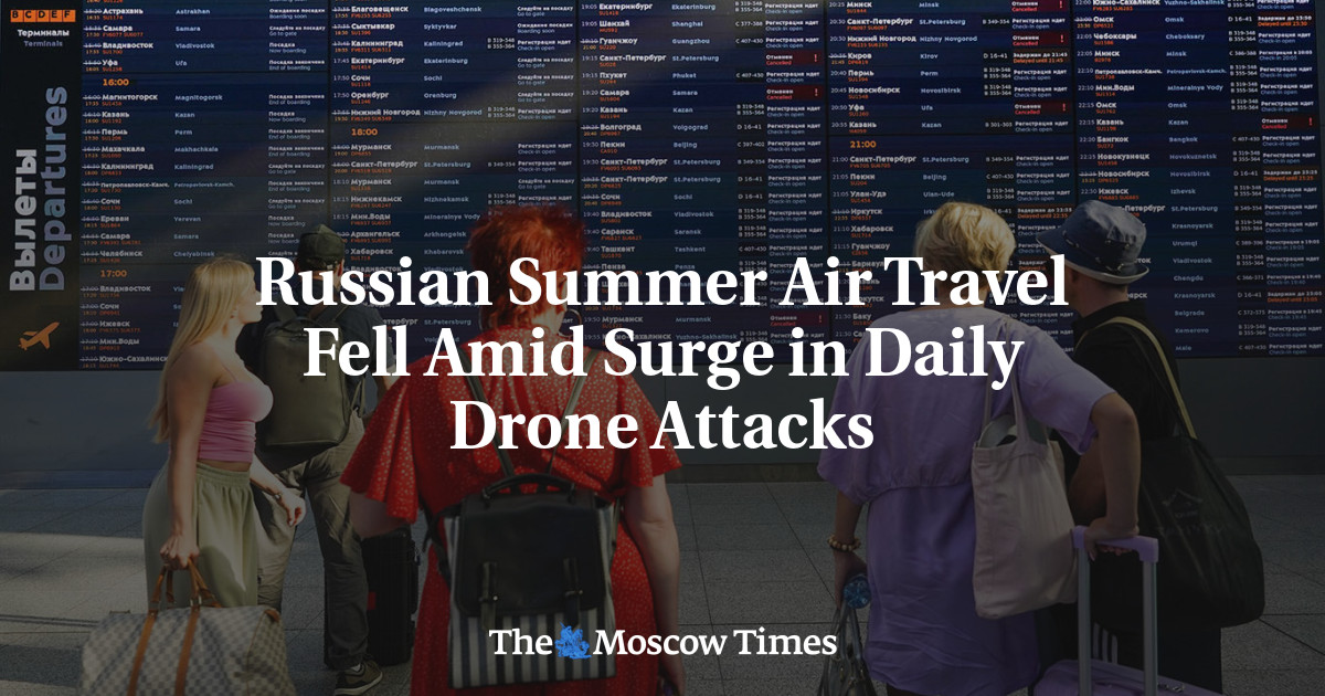 Russian Summer Air Travel Fell Amid Surge in Daily Drone Attacks – themoscowtimes.com