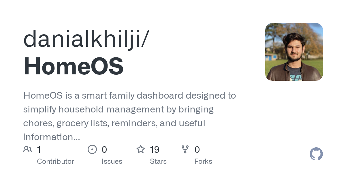 HomeOS – A self-hosted family dashboard for a kitchen touchscreen