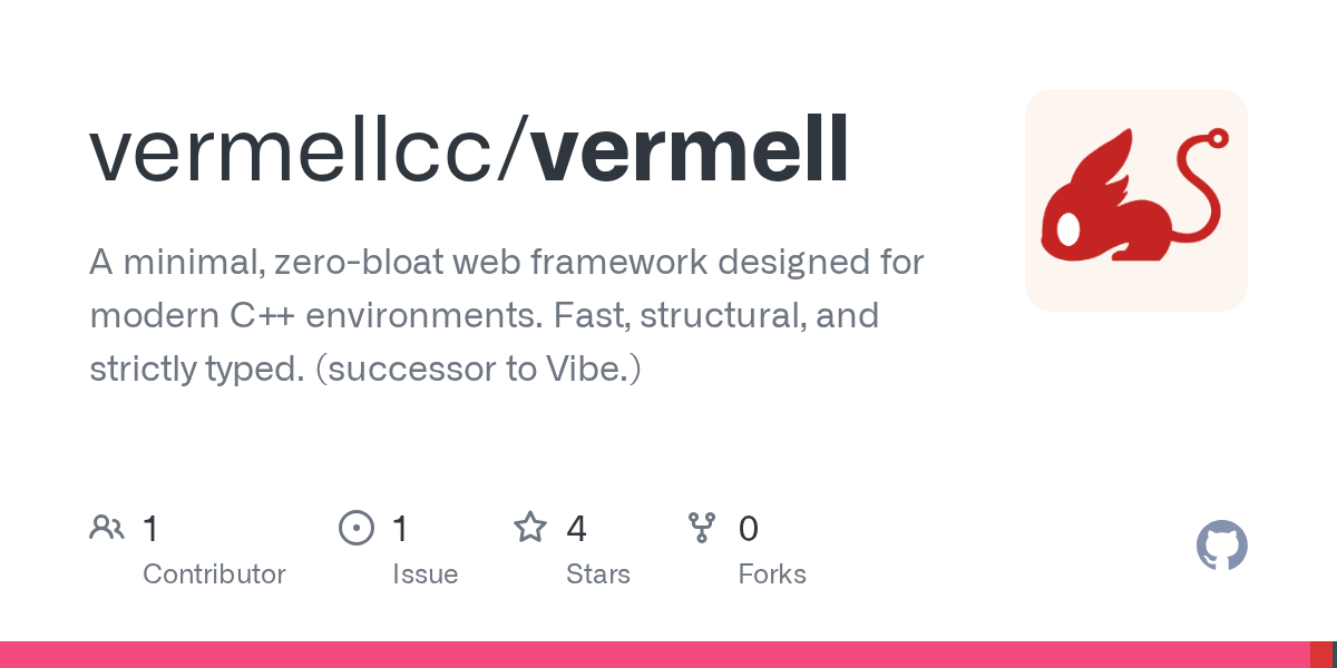 Vermell – Minimal, dependency-free C++ web framework using epoll