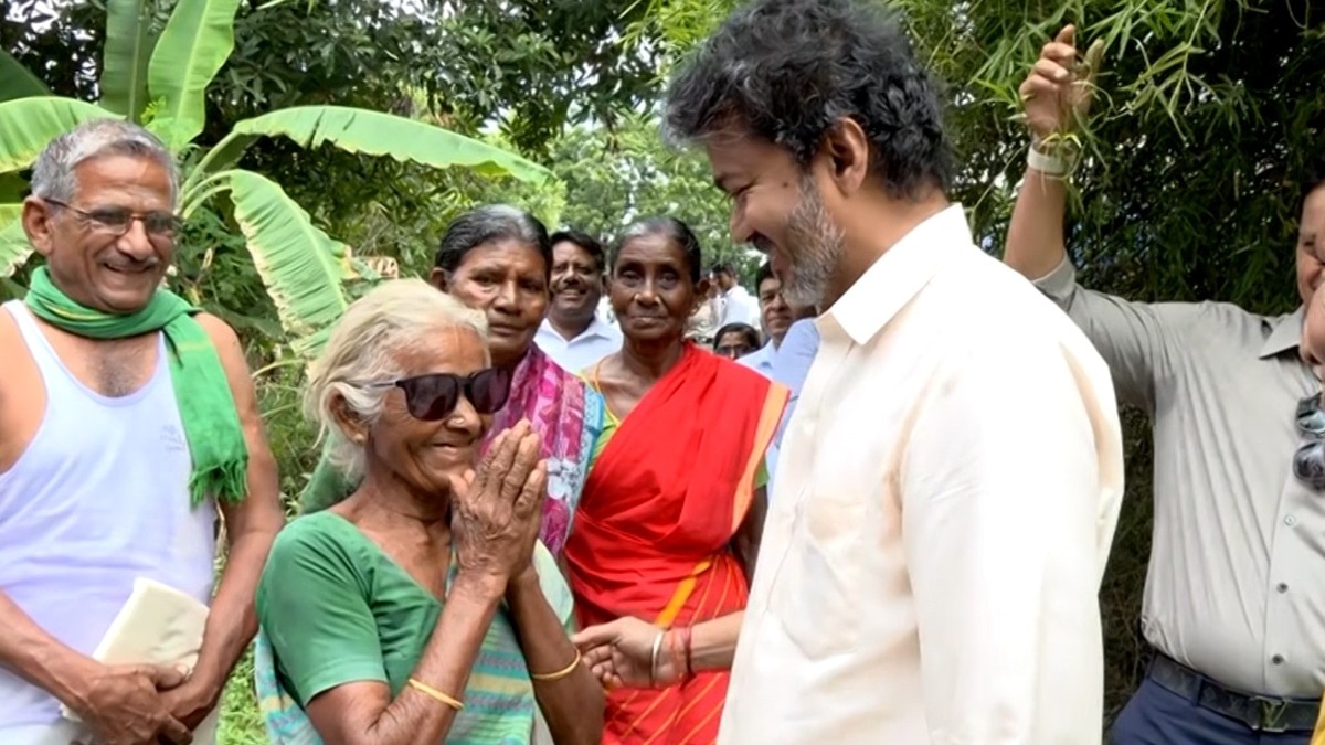 Watch: CM Vijay gives his Dior glasses to elderly woman during Mettur visit