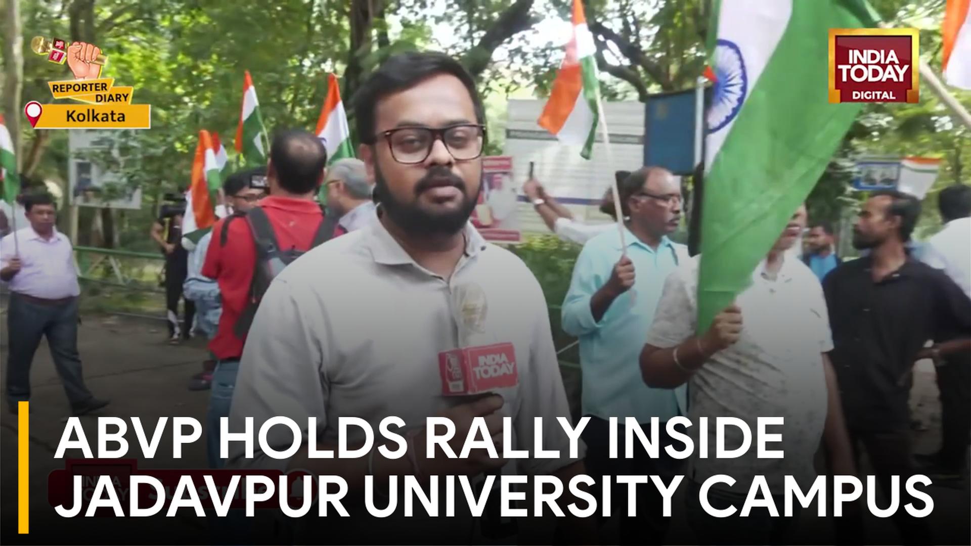 ABVP Holds Rally at Jadavpur Campus, Chants 'Vande Mataram' After Shubendu's Warning