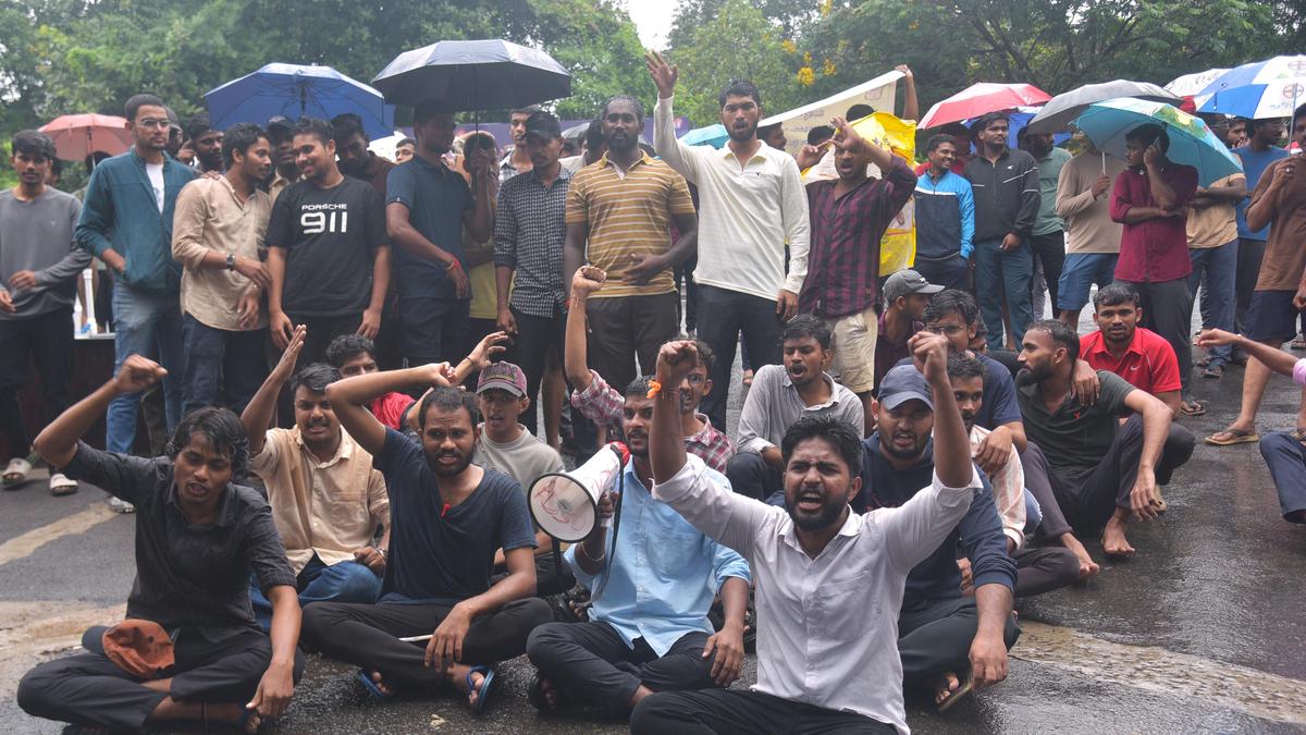 Students protest, flag poor infra at Andhra University; VC assures ‘phased repairs’