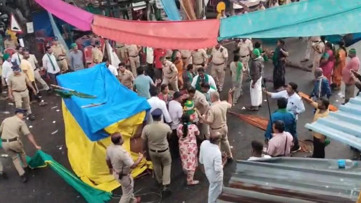 Farmers protesting Bidadi township project detained after road blockade