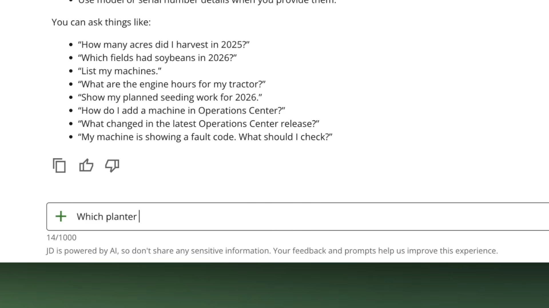 John Deere launched an AI chatbot for farmers