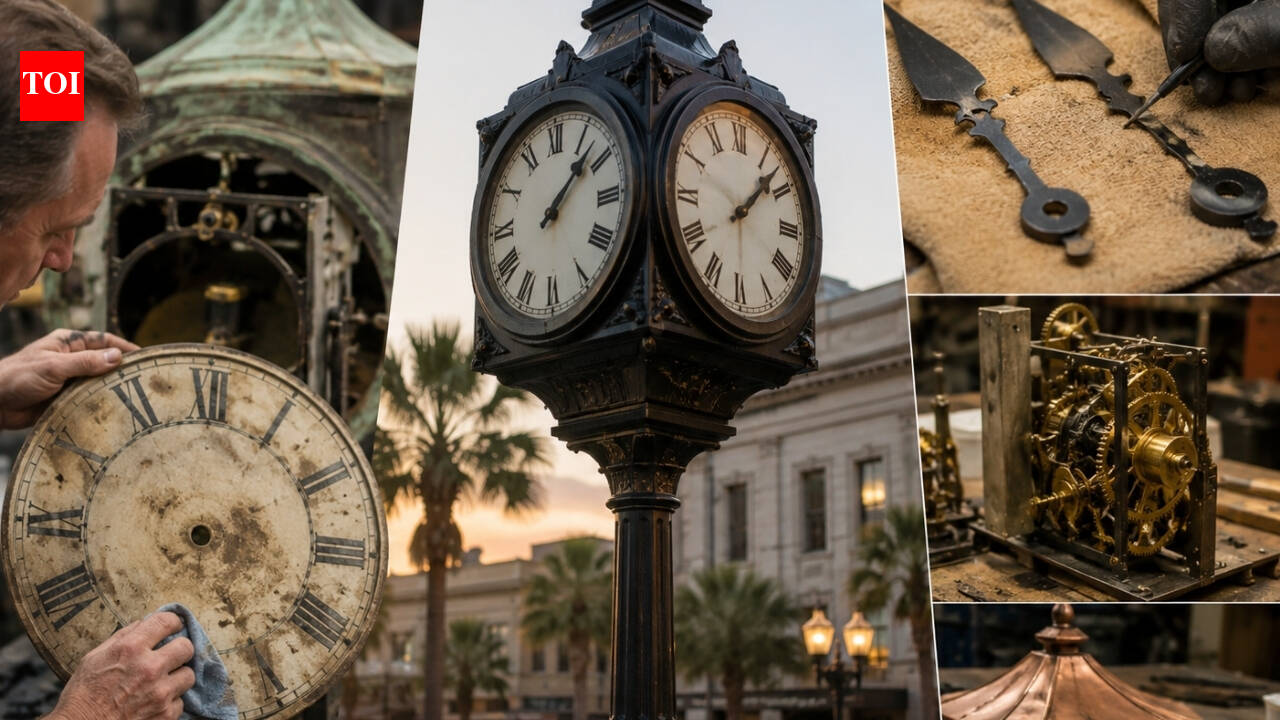 95-year-old Florida clock gets 700-hour restoration after decades outdoors