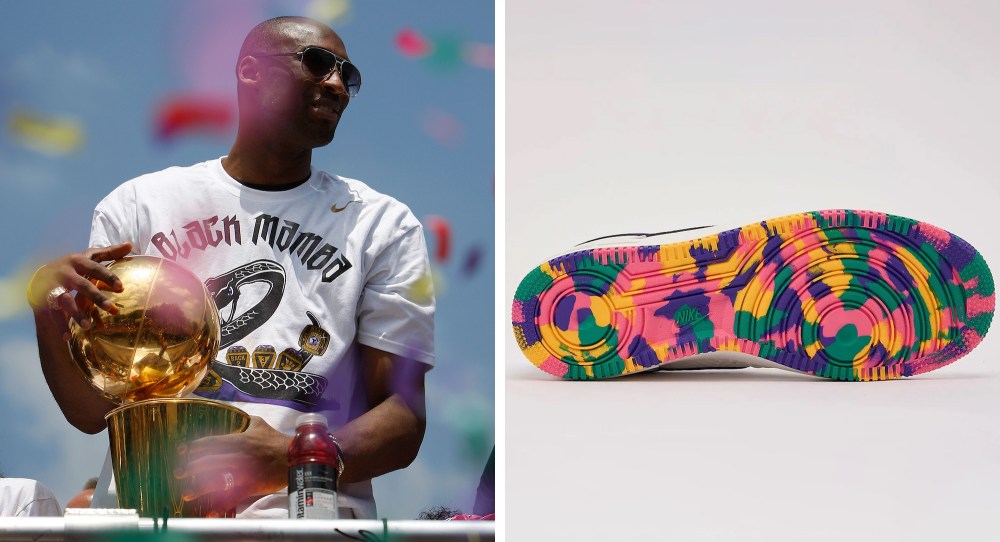 This Confetti Sole Nike Air Force 1 Low Celebrates Kobe Bryant’s Five Championship Parades